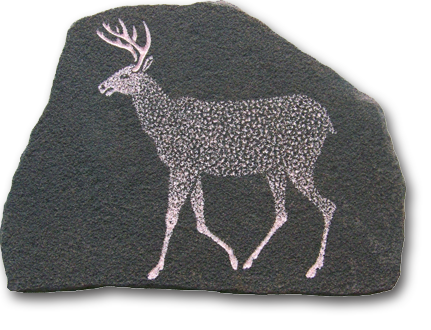 (c) Deer Hand Carved Sandstone Large